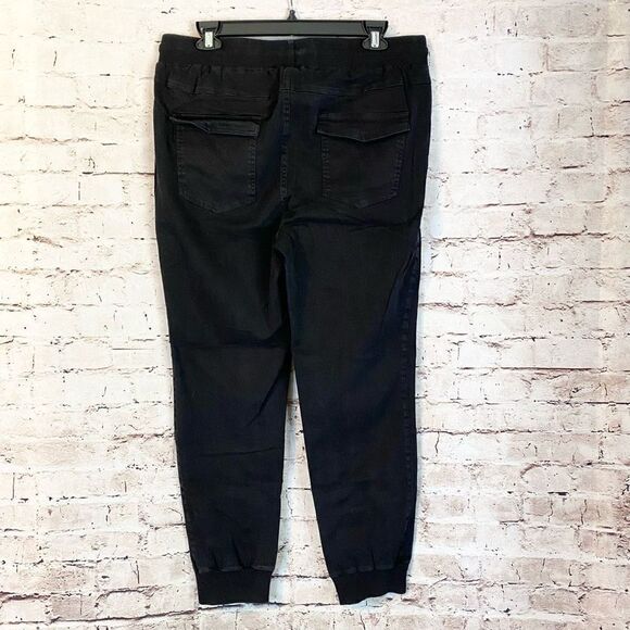 White Birch High Rise Joggers Black Drawstring Flap Pockets Women’s Size XL - Picture 6 of 10